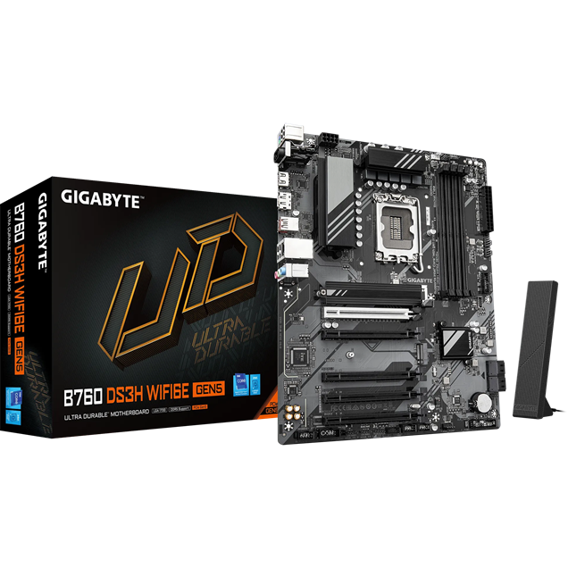 Gigabyte B760 DS3H WIFI6E GEN5 ATX Motherboard for Intel Socket 1700 CPUs